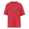 Paris Love Regular T-Shirt Printing Short Sleeve Red 594599TGV435640
