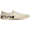 Paris Low Top Slip On Shoes “Washed White Cotton” 710295W3RR59010