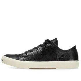 Paris Low Top Sneakers “Black Destroyed Cotton and White Rubber” 688754W3RCB1090