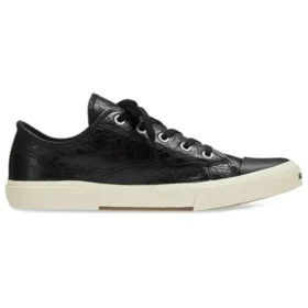 Paris Low Top Sneakers “Black Destroyed Cotton and White Rubber” 688754W3RCB1090