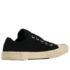 Paris Low Top Sneakers “Black Destroyed Cotton and White Rubber” 688757W3RC21090