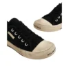 Paris Low Top Sneakers “Black Destroyed Cotton and White Rubber” 688757W3RC21090
