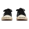 Paris Low Top Sneakers “Black Destroyed Cotton and White Rubber with Graffiti” 688754W3RR51099