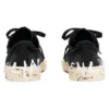 Paris Low Top Sneakers “Black Destroyed Cotton and White Rubber with Graffiti” 688754W3RR51099