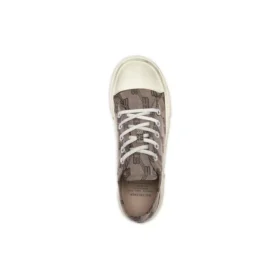 Paris Low Top Sneakers “Tan Allover Logo Cotton and White Rubber” 688754W3RQ22298