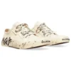 Paris Low Top Sneakers “White Destroyed Cotton and White Rubber with Graffiti” 688757W3RR59010