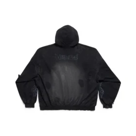 Paris Moon No Pocket Hoodie Oversized “Black Faded” 744462TOVE31055