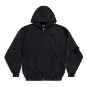 Paris Moon Outerwear Zip-up Hoodie Oversized “Black” 744444TOVE51055