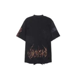 Paris Moon Upside Down T-Shirt Oversized “Black Faded” 698811TOVT31055