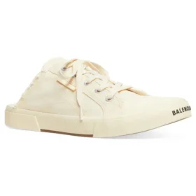 Paris Mules “White Destroyed Cotton and White Rubber” 693953W3RC69090