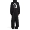 Paris Soccer Zip-up Hoodie Medium Fit “Black White” 744457TPVS61070