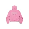 Paris Strass Full Zip Hoodie Small Fit “Faded Pink” 811611TRVL49568
