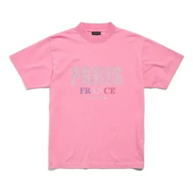 Paris Strass T-shirt Small Fit “Pink Faded” 809122TRVL59568