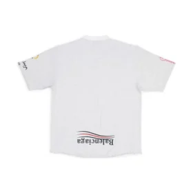 Paris Upside Down T-Shirt Oversized “White” 698811TMVC9900