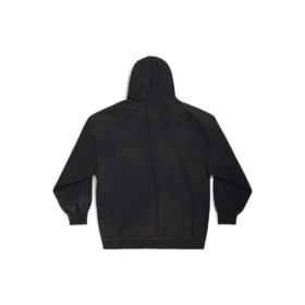 Paris Zip-Up Hoodie Small Fit “Black Faded” 744454TOVI41055