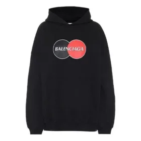 Pattern Loose Version Hoodie Sports Black 620947TIV801000