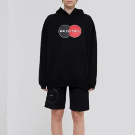Pattern Loose Version Hoodie Sports Black 620947TIV801000