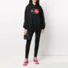 Pattern Loose Version Hoodie Sports Black 620947TIV801000