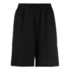 Perforated Elastic Waistband Shorts “Black” 674591TMVD41000
