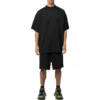 Perforated Elastic Waistband Shorts “Black” 674591TMVD41000