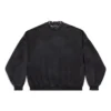 Pierced Round Sweatshirt Oversized “Black Faded” 762718TPVD91055