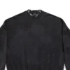 Pierced Round Sweatshirt Oversized “Black Faded” 762718TPVD91055