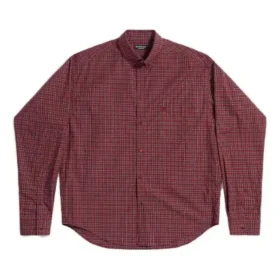 Plaid Long Sleeve Shirt Large Fit “Red” 658929TKM386167