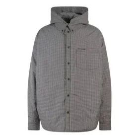 Plaid Padded Jacket-Shirt “Black White” 735662TNO781070