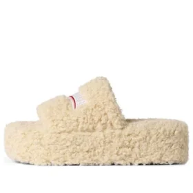 Platform Furry Slides “Beige” 762826W2DO19796