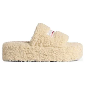 Platform Furry Slides “Beige” 762826W2DO19796