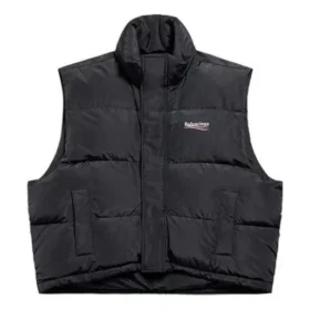 Political Campaign Cocoon Puffer Vest “Black” 762769TYD361000