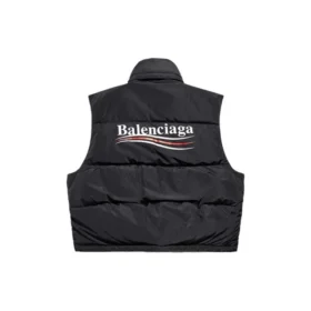 Political Campaign Cocoon Puffer Vest “Black” 762769TYD361000