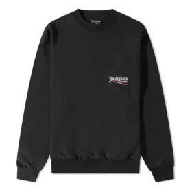 Political Campaign Crewneck Sweater “Black” 697869TKVI91070