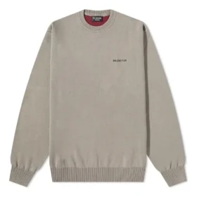 Political Campaign Crewneck Sweater “Khaki” 695827T32385963