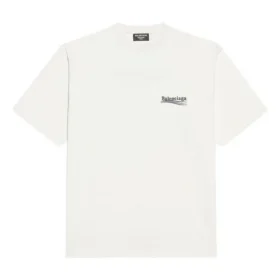 Political Campaign Large Fit Embroidery Round-neck “White” 641655TKVJ19084