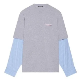 Political Campaign Layered T-Shirt “Grey” 671401TKVJ11379