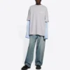 Political Campaign Layered T-Shirt “Grey” 671401TKVJ11379