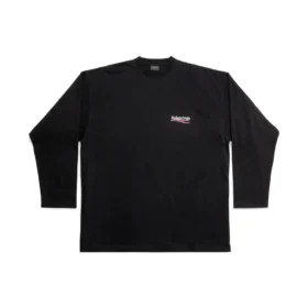 Political Campaign Long Sleeve T-Shirt Large Fit “Black” 681046TKVJ11070