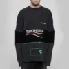 Political Campaign Ribbed Panelled Sweater “Grey” 675293T32011281