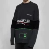 Political Campaign Ribbed Panelled Sweater “Grey” 675293T32011281
