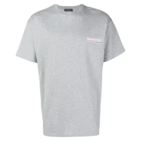 Political Logo Cotton T-Shirt “Grey” BLGA-508203-TAV44-GY