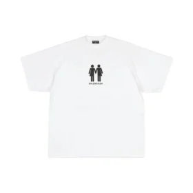 Pride 22 Oversized Cotton T-Shirt “White Black” 694576TMVO20904