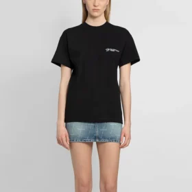 Printing Round-neck Short Sleeve Black 612965TKV861070
