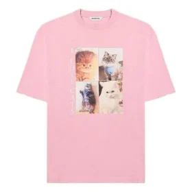 Printing Round-neck Short Sleeve Pink 641532TJVG85630