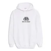 Pullover Drawstring Hoodie White 570792TEV199044