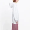 Pullover Drawstring Hoodie White 570792TEV199044
