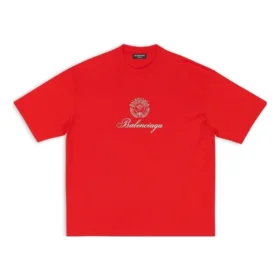 Qixi Crest T-Shirt Medium Fit “Red” 612966TMVL46971