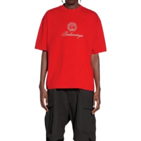 Qixi Crest T-Shirt Medium Fit “Red” 612966TMVL46971