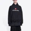 Qixi Hoodie Wide Fit “Black” 674986TLVC21070