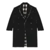 Raw Edge Buffalo Check Coat Oversized “Black White” 704487TMU181070